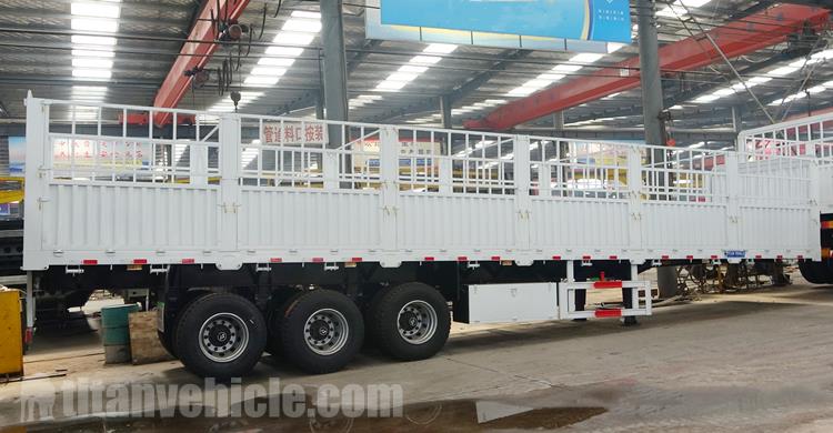 3 Axle 50 Ton Fence Cargo Semi Trailer Manufacturer