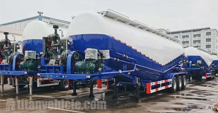 3 Axle 55CBM Bulk Cement Trailer for Sale In Congo