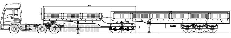 Drawing of Super Link Side Wall Trailer