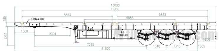 Tri Axle 40 Foot Flat Bed Trailer for Sale In Congo Null