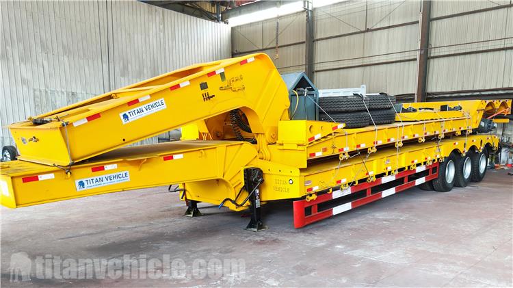 80 Ton Lowbed Trailer 2 Axle Detachable Gooseneck Trailer for Sale In Guyana