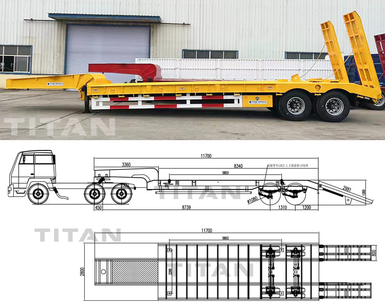 40 Ton 2 Axle Low Loader Trailer for Sale in Philippines