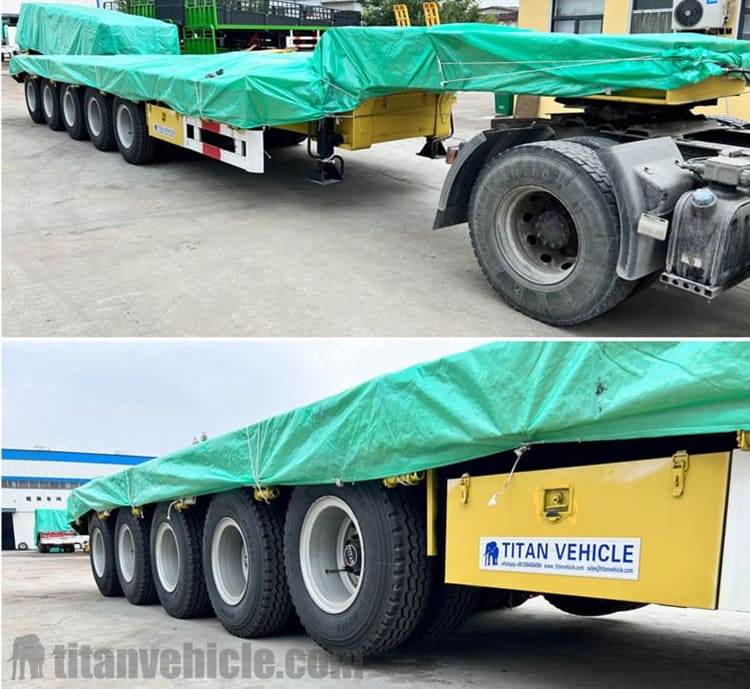 5 Axle 100 Tons Low bed Trailer for Sale 