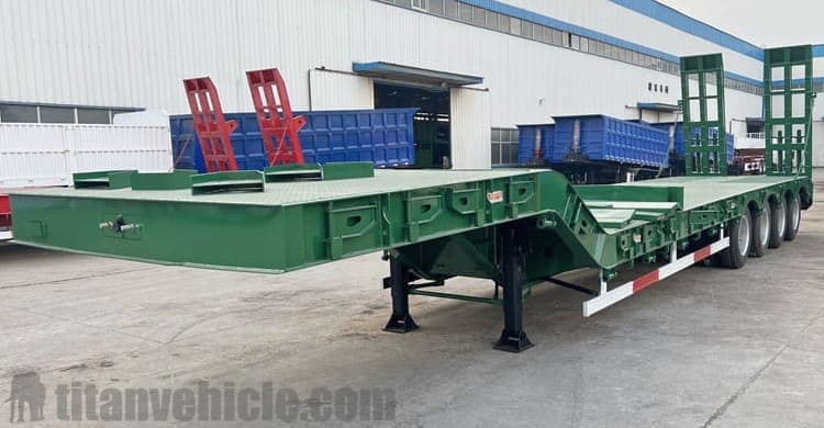 3 Axle 100 Ton Low Low Bed Truck Trailer for Sale in Gambia